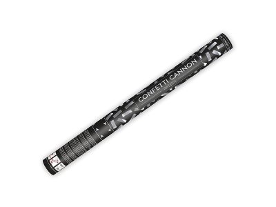 Confetti Cannon With Streamers, Silver, 40Cm