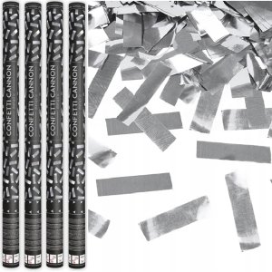 Confetti Cannon, Silver, 80Cm