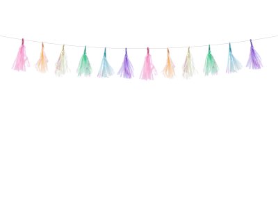 Yummy Party Collection Tassel Garland, mixed colors 1pc