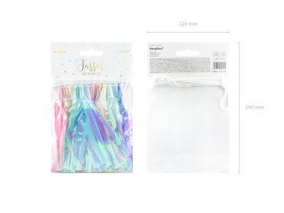 Yummy Party Collection Tassel Garland, mixed colors 1pc