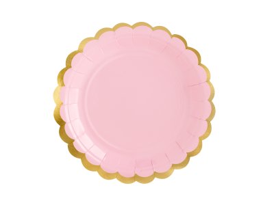 Yummy Party Collection Plates, Light Pink 6pc