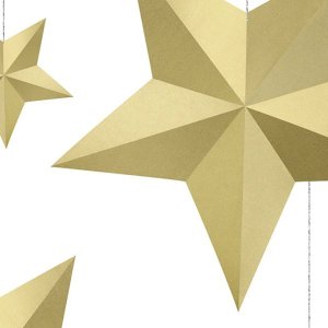 Paper Star Interior Decoration,Gold 1pc 45cm