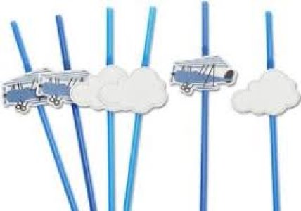 Little Plane Collection Straws, 6pc