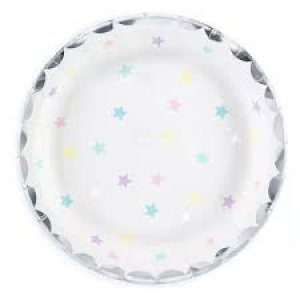 Unicorn Party Collection Plates - Stars,6pc