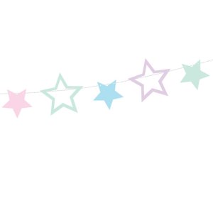Unicorn Party Collection Garland- Stars, 1pc