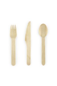 Wooden Cutlery 6pc