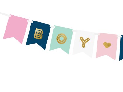 Banner Boy Or Girl, Mix 1pc