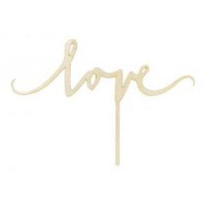 Wooden Topper Love, 1pc