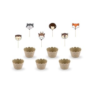 Woodland Party Collection Cupcake Kit Woodland 6Pc