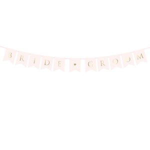 Banner Bride Groom, Light Pink, 1pc