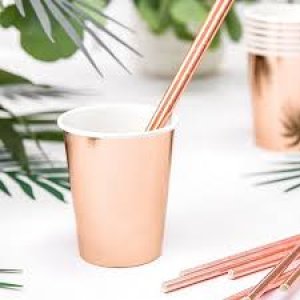 Paper Cups, Rose Gold, 6pc
