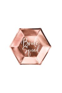 Plates Bride Squad, Rose Gold, 6pc