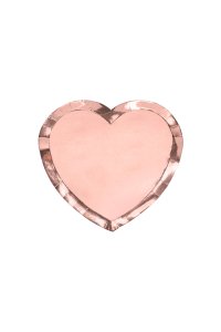Plates Heart, Rose Gold 6pc