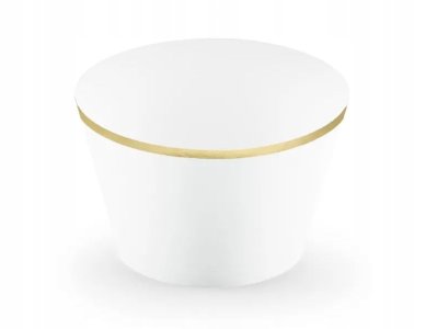 Cupcake Muffin Wrappers,White 6pc