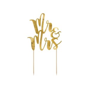 Cake Topper Mr&Mrs, 1pc
