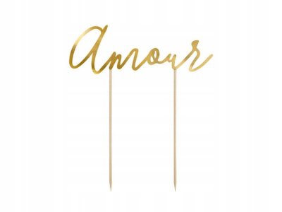 Cake Topper Amour,Gold, 1pc