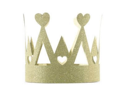 Sweet Love Party Collection Crown, Gold 1pc