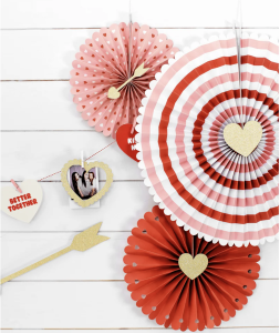 Sweet Love Party Collection Paper Decorations S, Mix 8pc