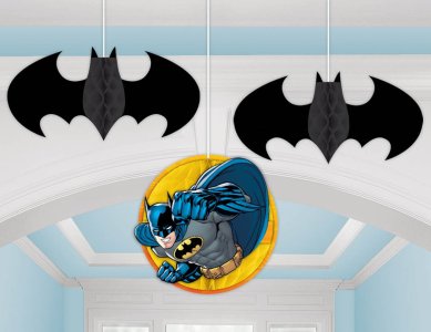 Batman Party Collection Honeycomb Decoration 3pc