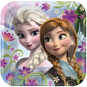 Frozen Party Collection Square Plates 8Pc