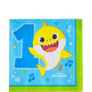 Baby Shark Party Collection  Luncheon Napkins  1st Bday 16pc