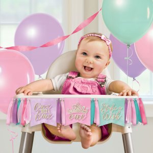 Princess Party Collection-Banner High Chair Decoration Kit