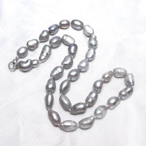 Grey Natural Pearl Necklace