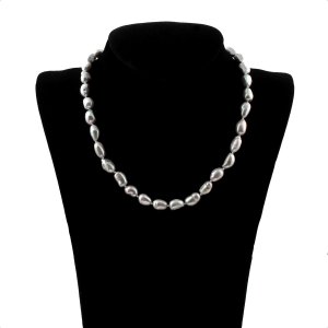 Grey Natural Pearl Necklace