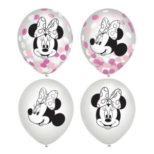 Minnie Mouse Party Collection Confetti Balloon (without Air or Ribbons) 6Pcs