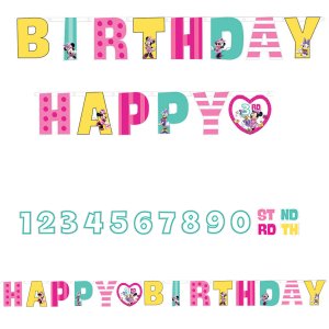 Minnie Mouse Party Collection Add-An-Age Jumbo Letter Banner kit