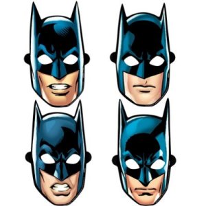 Batman Party Collection Paper Mask, 8Pcs