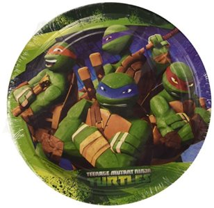 Ninja Turtles Party Collection Teenage Mutant Dessert Round Plates Small 8Pcs