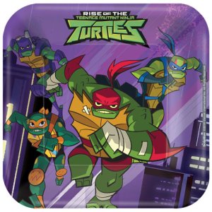 Ninja Turtles Party Collection Rise Of The Teenage Mutant -Square Plates Small 8pc