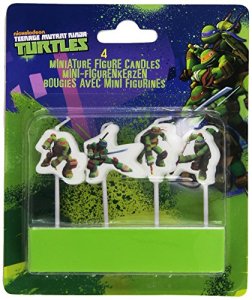 Ninja Turtles Party Collection Teenage Mutant Mini Figure Candles 4Pc
