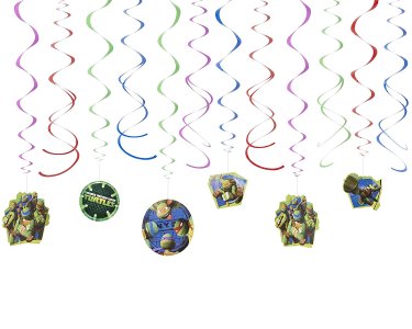Ninja Turtles Party Collection Teenage Mutant Swirl Decoration Value Pack 12pc