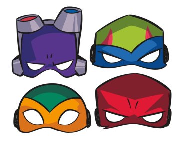 Ninja Turtles Party Collection Teenage Mutant Ninja Paper Masks 8Pcs