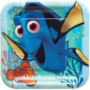Finding Dory Party Collection Square Paper Plate Square Big 8pc