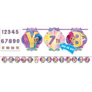 Shimmer And Shine Party Collection - Add An Age-Ribbon Letter Banner Kit