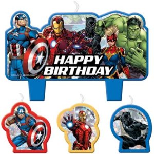 Marvel Avengers Party Collection Birthday Candle Set 4pc