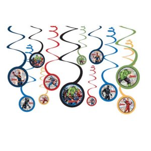 Marvel Avengers Party Collection Powers Swirl Decorations 12pc