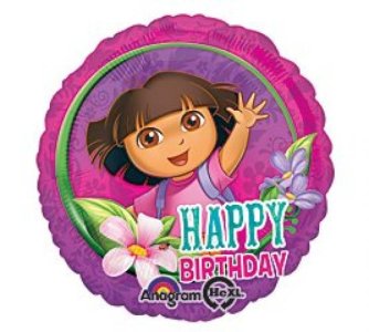 Dora Party Collection The Explorer Happy Birthday Foil Balloon (without Air or Ribbons) 1pc