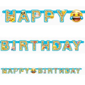 Emoji Party Collection- Banner Happy Birthday 1pc