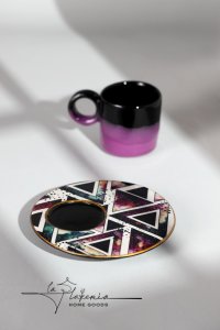 Purple Triangle Coffee Cup # 12