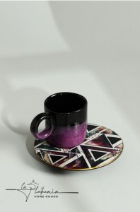 Purple Triangle Coffee Cup # 12