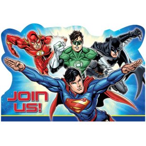 Justice Party Collection League 8 Invitations 32pc