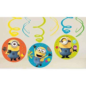 Despicable Me Party Collection Swirl Decoration 6Pc