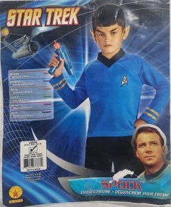 Star Trek Blue boy Costume Shirt Size L