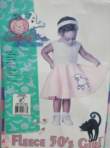 Toddler Fleece 50'S Girl Costume Size For 1-2 years