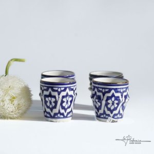 Majorelle blue Chabi Chic coffee cups set