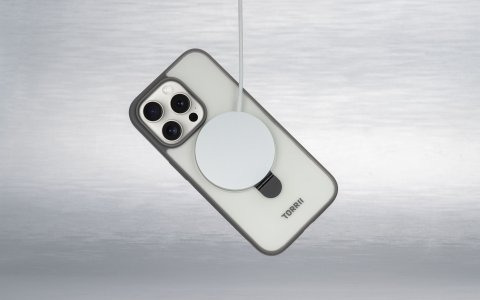 Torrii Torero Stand Case+Magsafe Compatible For iPhone 15 Pro Max (6.7) - Gray